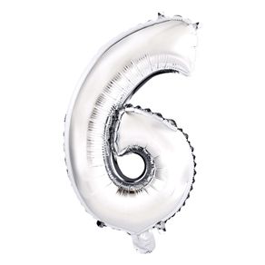 Balão metalizado 40cm letra prata 6