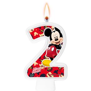 Vela Numeral Mickey Mouse -  Regina Festas 2